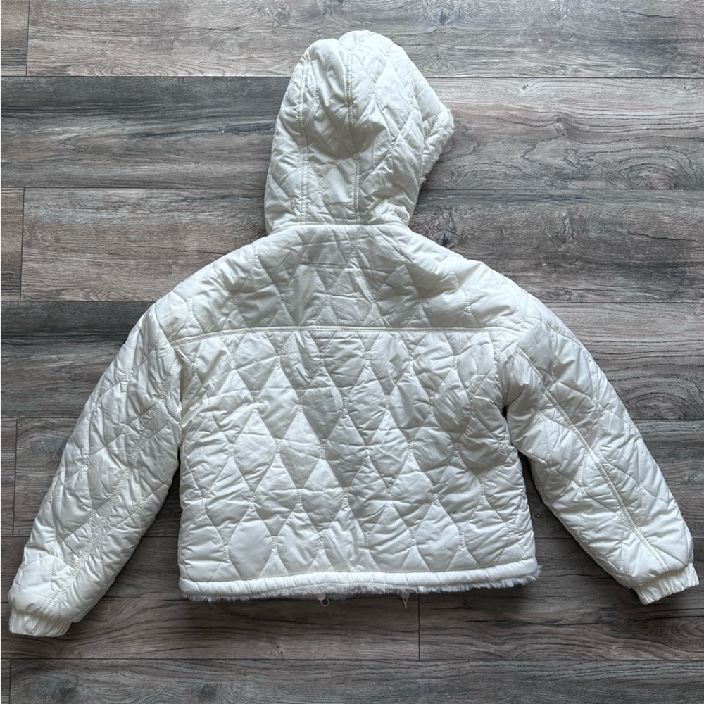 Lucky Brand Reversible Faux Sherpa Jacket Coat Size Medium - Picture 16 of 16